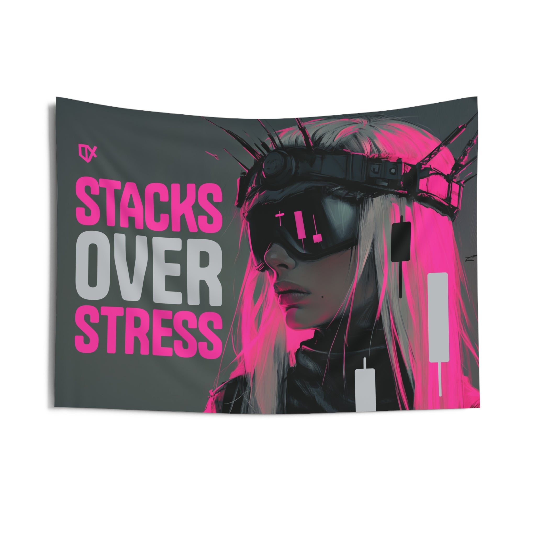 STACKS OVER STRESS FLAG TAPESTRY 100/100
