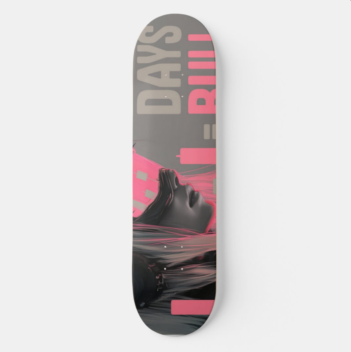 RED DAYS = BULL SKATEBOARD WALL ART 100/100
