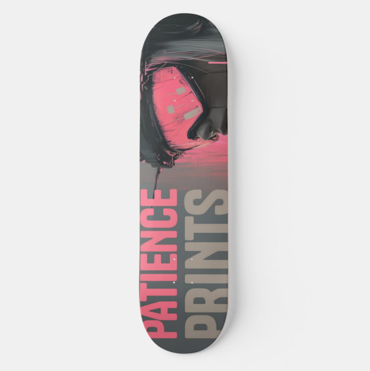 PATIENCE PRINTS WEALTH SKATEBOARD WALL ART 100/100